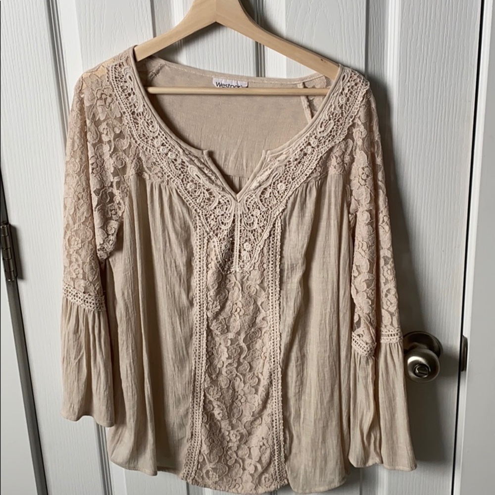 Westport Knit Cream Blouse